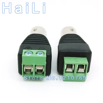 10pcs Cat5 to BNC Female Connector Coax for CCTV Camera BNC UTP Video Balun Connector Adapter BNC Plug For CCTV System