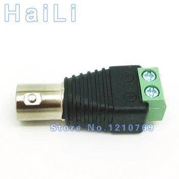 10pcs Cat5 to BNC Female Connector Coax for CCTV Camera BNC UTP Video Balun Connector Adapter BNC Plug For CCTV System