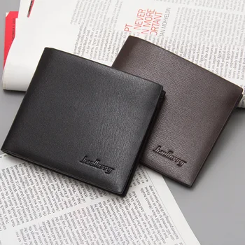 Fashion Design PU Leather Male Wallets Bifold Wallets Card Holder Coin Pocket For Man Solid Men's Money Bags Short Design