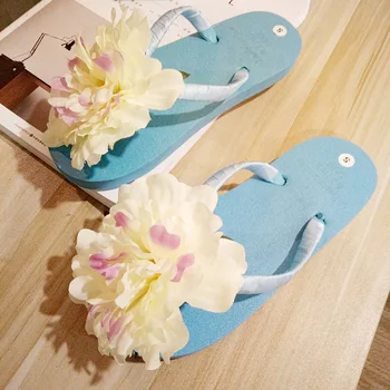 Fashion bohemia womens slipper shoes flower sandals original sandal flip flop beach sandals for summer holidays