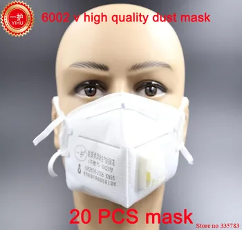 20PCS YIHU respirator dust mask Efficient Relief Valves respirator mask white Non-woven Static cotton anti pollution safety mask