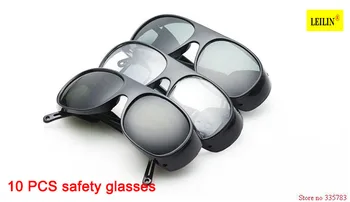10PCS Safety Goggles Plant-specific anti-impact glasses protective labor welding glasses wind mirror eyewear Optical glass lens