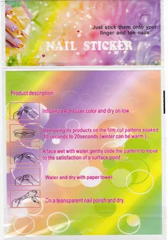 12 Sheets/Lot Nail Art YB589-600 Full Cover Mixed Small Pink Flower Nail Water Transfer Sticker Decal For Nail(12 DESIGNS IN 1)