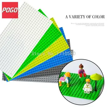 POGO 16*32 Dots Baseplate Building Blocks Parts Single Sale Mini Bricks Bsae Plate Colors For Super Heroes Starwars Blocks