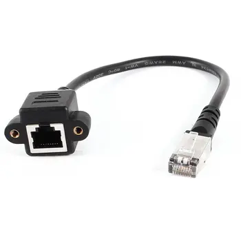 PROMOTION! 28cm RJ45 M/F CAT5E LAN Ethernet Adapter Network Cable