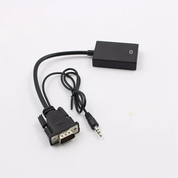VGA To HDMI Output 1080P HD +Audio TV AV HDTV Video Cable Converter Adapter for Tablet PC Notebook