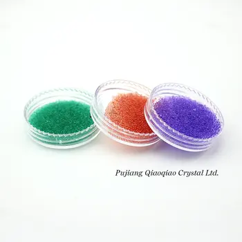 15g/bag 15kinds Transparent Color Mini Crystal Wizard Glass Nail Beads for 3d nail art tips decoration manicure Jewelry