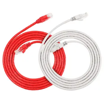 BELNET 2M/3M RJ45 CAT5E crossover ethernet cable for cross network LAN pc to pc router to router Hub to Hub Gray Red