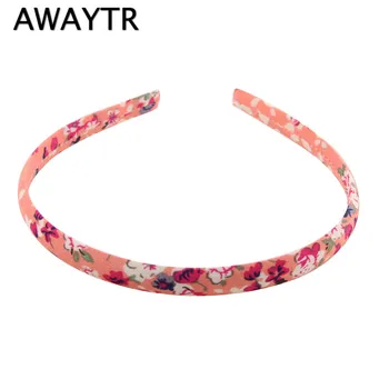 AWAYTR 1 PC Headbands Girls Hair Accessories 2017 New Korean Style Floral Print Cotton Hairbands Vintage Flower Hair Band