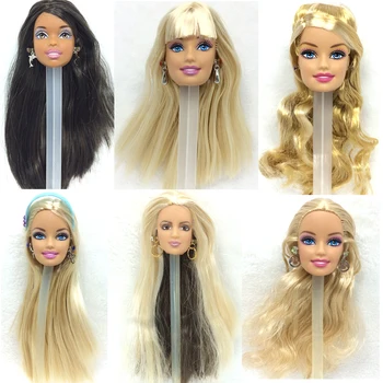 NK One Pcs Fashion Doll Head Hair DIY Accessories For Barbie Kurhn Doll Girl' Gift Child DIY Toys