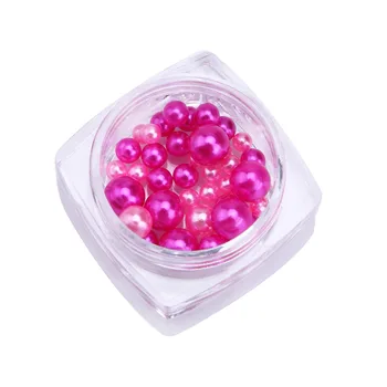 12Pcs/set Nail Art Round Matte Pearls Mixed Color Rhinestones Multi Purpose Poilsh UV Gel 3D Tips Shiny DIY Decoration Manicure