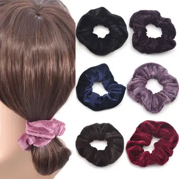 2017 4 Pcs Fashion Cute Women Elastic Accessories Party Hair Scrunchies Ponytail Holder Scrunchy Hairband 10 Colors
