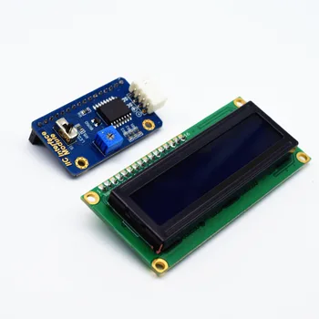 Adeept New IIC/I2C Interface with Blue Backlight LCD 1602 for Arduino Raspberry Pi ARM AVR DSP PIC ping headphones