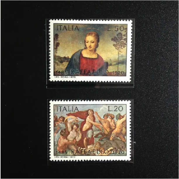 Italy postage stamp Raphael paintings stamp postage collections 2 pieces per bag
