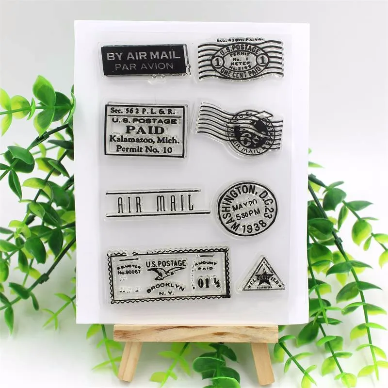 Postage Transparent Clear Silicone Stamps for DIY Scrapbooking/Card Making/Kids Crafts Fun Decoration Supplies
