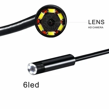 5.5mm Lens 2in1 Android USB Endoscope Camera 2M OTG USB Snake Tube Inspection Camera CAR detection Waterproof 6LED endoscoop