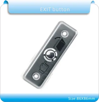 Metal shell 92X29mm Door Release Exit Button for access control system Switch without LED Indication(NO)