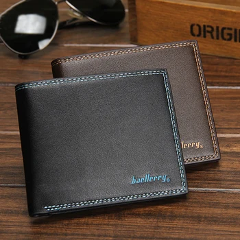 Famous Brand Men Wallets Top Quality Genuine Leather Wallet Men Male Purse Carteira Masculina Couro Wallet Leather New Design