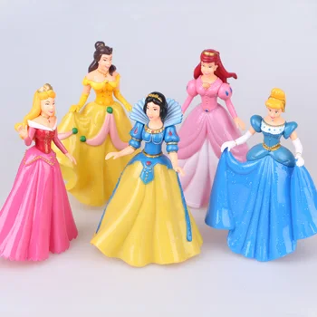 5pcs/lot 18cm PVC Beautiful Princess, Five Styles Princess Action Figure Toy Anime Brinquedos, Kids Toys