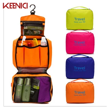 KN Travel Pouch Waterproof Portable Toiletry Bag Women Cosmetic Organizer Pouch Hanging Cute Wash Bags Makeup Bag Professional