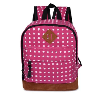 2016 Children's Printing Backpack Canvas Flowers Sat Shoulder School Bag For Teenagers Girls Travel Bags Bolsas Mochilas