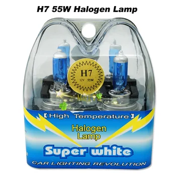 2x H7 Super Bright White Fog Halogen Bulb 55W Car Head Light Lamp 12V