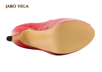 Jaro Vega Women's 2017 Peep Toe Platform Hot Sexy Stiletto High Heel 14cm Pumps Shoes Red Party Wedding