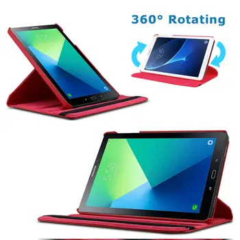 Cover for Samsung Galaxy Tab A 10.1 SM-P580 P585 PU Leather Flip Smart Stand 360 Rotating Case