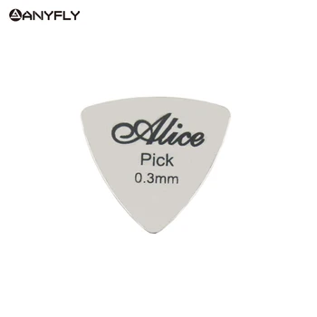 12 pcs wholesale Alice Stainless Steel Triangle Shape Metal Guitar Electric Guitar Speed Rock Picks 0.3mm