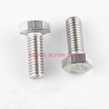 50pcs/Lot DIN933\GB5783 M4x50 mm M4*50 mm 304 Stainless Steel hex bolts Outside the hexagonal screw