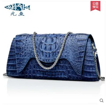 Yuanyu 2017 new hot crocodile leather fashion single shoulder inclined bag small bag hand caught women chain bag