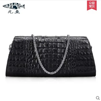 Yuanyu 2017 new hot crocodile leather fashion single shoulder inclined bag small bag hand caught women chain bag