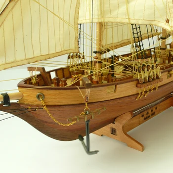 Wooden Ship Models Kits Scale 1/48 Model Ship Train Hobby Diy Educational Toy Wooden Model 3d Laser Cut Halcon 1840 (Spain)