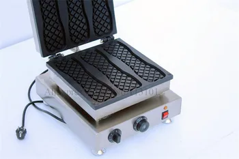 Long-type special waffle machine stainless steel long strip type waffle maker with 3 pcs waffle moulds with thermostat and timer