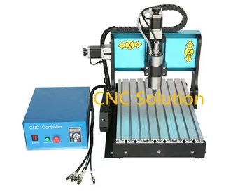 1.5KW 3 Axis Mini CNC Engraving Machine 3040 with Mach3 Software USB Port Water Cooling Spindle SFU1605 Ballscrw for XYZ