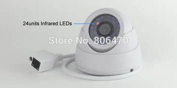 New arrive promotiom 1.0MP Indoor Dome IP camera 1280X720P IR night vision with P2P 8ch H.264 NVR CCTV Security system NVR Kit