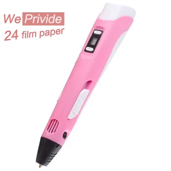 1.75mm ABS/PLA DIY 3D Printing Pen LED/LCD 3D Pen Painting Pen+18M Filament+Adapter Creative Toy Gift For Kids Design Drawing