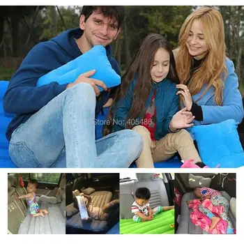 Hot 12V Pump+Inflatable Mattress Car Back Seat Cover Air Mattress Travel Bed Portable Holiday Inflatable Camping Pad car sex bed