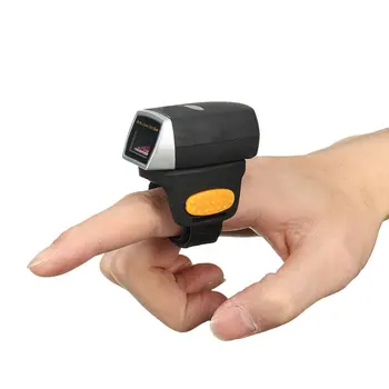 Laser Weirless Scanner Wearable Ring Bar Code Scanner Mini Bluetooth Scanner Barcode Reader 1D Reader Scan for Phone PC Tablet