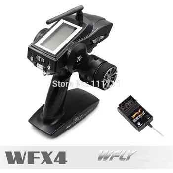 Original WFLY X4 2.4G 4CH Transmitters Gun Control WFX4 Cost-effective Remote Travel with WFR04H receiver for RC Car and Boat