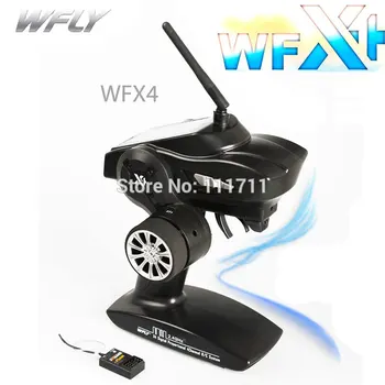 Original WFLY X4 2.4G 4CH Transmitters Gun Control WFX4 Cost-effective Remote Travel with WFR04H receiver for RC Car and Boat