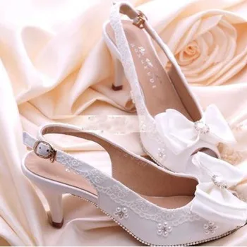 Wholesales High Heeled Promotion Fashion Designer Shoes Rhinestone Dance Shoes Imitation Pearl Wedding Bridal Dress Shoes