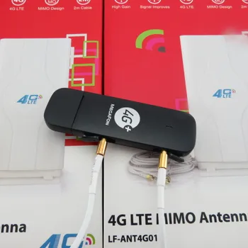 Unlocked Huawei E3372 M150-2 4G LTE USB Modem+4G crc9 49DBI Dual Antenna