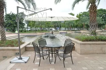 2.7 meter 18K steel ribs patio hanging umbrella garden parasol sunshade outdoor furniture covers 360 degrees rotation