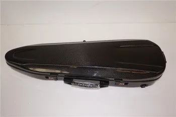 Black white New violin case 4/4 full size composite carbon fiber case with bow holders & straps  Color