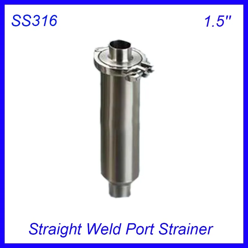 1.5'' hygienic Stainless Steel SS316 Inline straight Strainer Filter f Beer/ dairy/ pharmaceutical/beverag /chemical industry