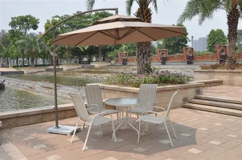 2.7 meter steel iron duplex sun umbrella patio umbrella garden parasol sunshade outdoor cover for coffee shop (no stone)