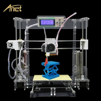 Anet Full Arcylic High Precision A8 3D Printer Machine 3D Print with Big Size 220*220*240 With10m Filament &Card& LCD&Video Free