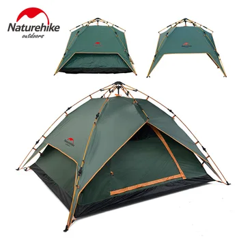 NatureHike Outdoor Tent Quick Automatic Opening Double Layer Camping Tent 3 People Three Season Tent Shelter for Hiking Hunting