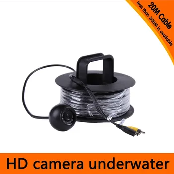 20Meters Depth Underwater Camera with 12PCS white LEDS & Leds Adjustable for Fish Finder & Diving Camera